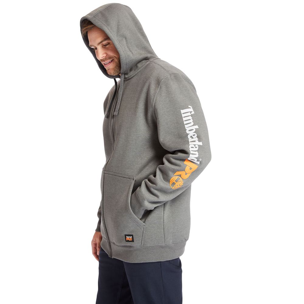 Sudadera Timberland Hombre Pro® Big & Tall Hood Honcho Full-Zip Hoodie Gris - Chile UID-653781
